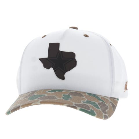 Men's HOOey  White/Camo Dallas Cowboys State Adjustable Trucker Hat
