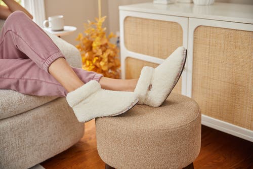 Feelgoodz Cloud Slipper Indoor Ankle Bootie House Shoes In Brown
