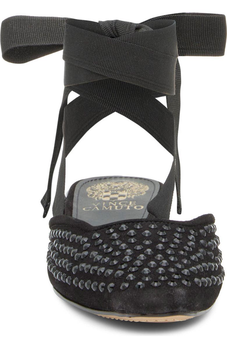 Vince Camuto Kayla Bow Ankle Strap Sandal, Alternate, color, Black