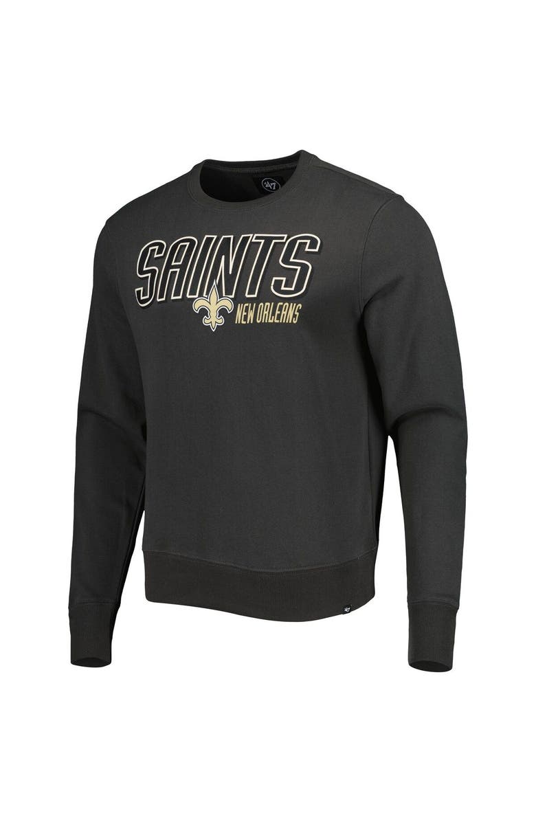 '47 Men's '47 Charcoal New Orleans Saints Locked In Headline Pullover Sweatshirt, Alternate, color, 
