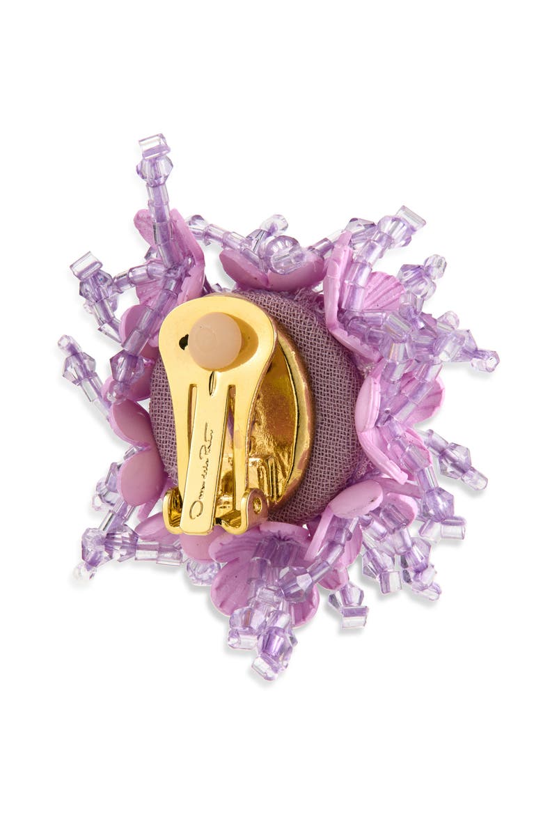 Firework Clip-On Earrings, Alternate, color, LILAC