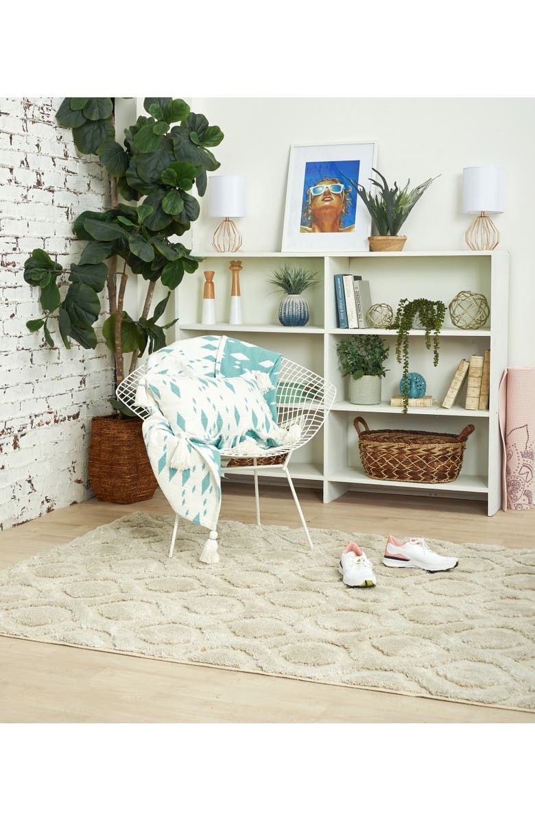 carol & frank Granby Surf Rectangle Oblong Woven Decorative Accent Pillow, w/ Tassels, Alternate, color, Green