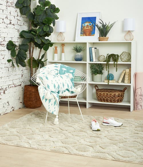 Carol & Frank Granby Surf Rectangle Oblong Woven Decorative Accent Pillow, W/ Tassels In Blue