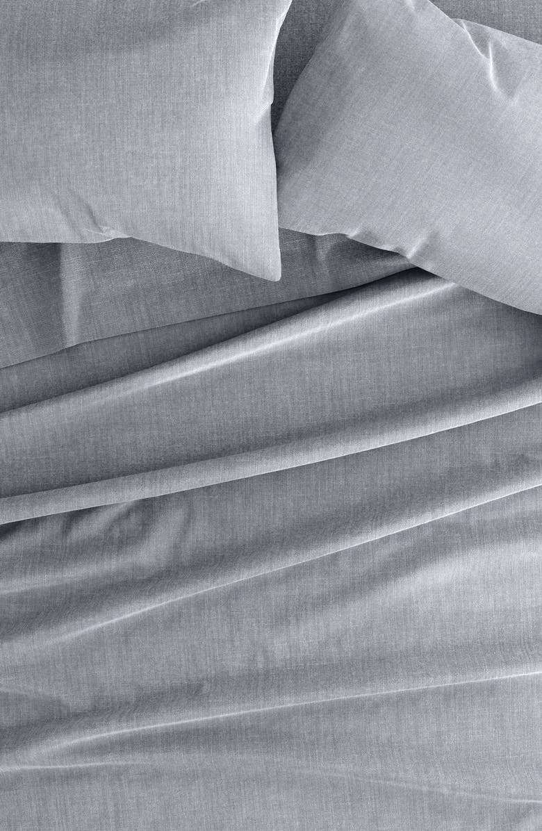 HOMESPUN Luxury 4-Piece Rayon & Linen Blend Bed Sheet Set, Alternate, color, Gray