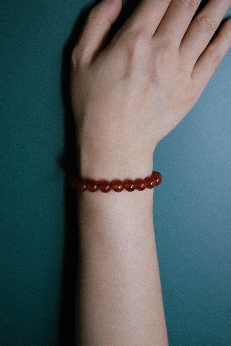 Manifest Confidence Red Crystal Beaded Bracelet, Alternate, color, Red