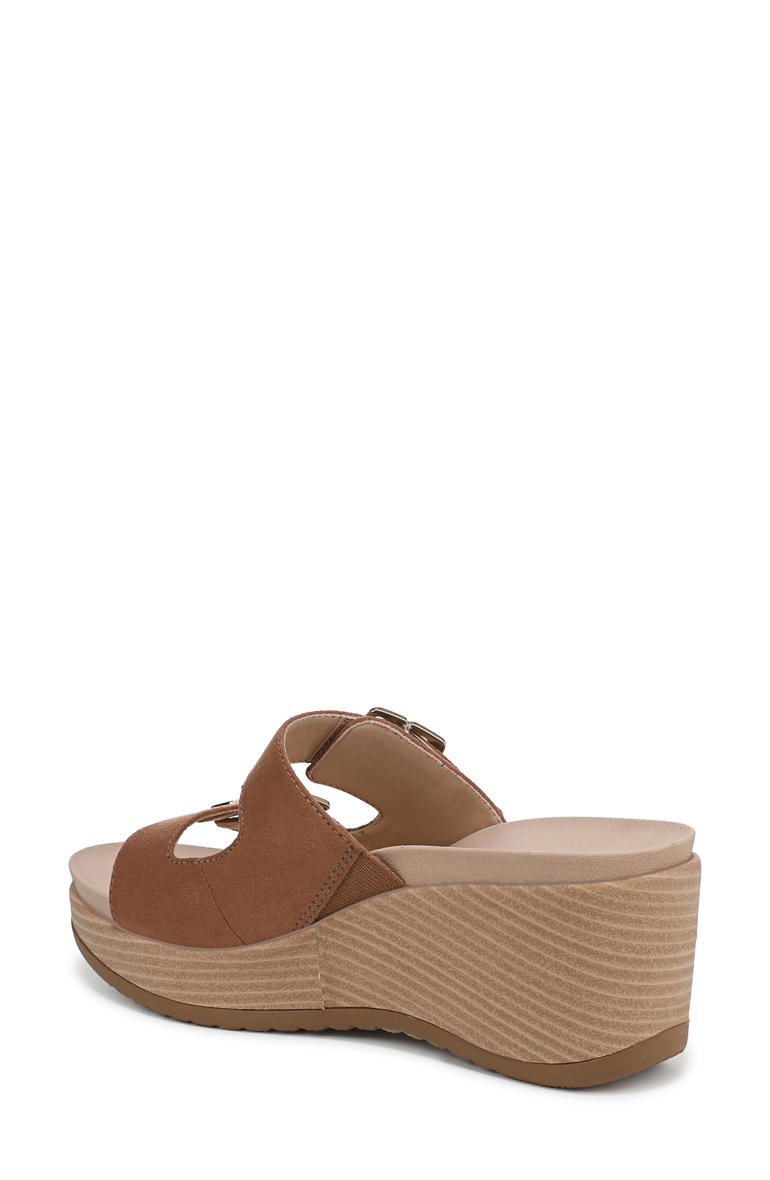 Dr. Scholl's Cali Breeze Wedge Sandal, Alternate, color, Honey Brown