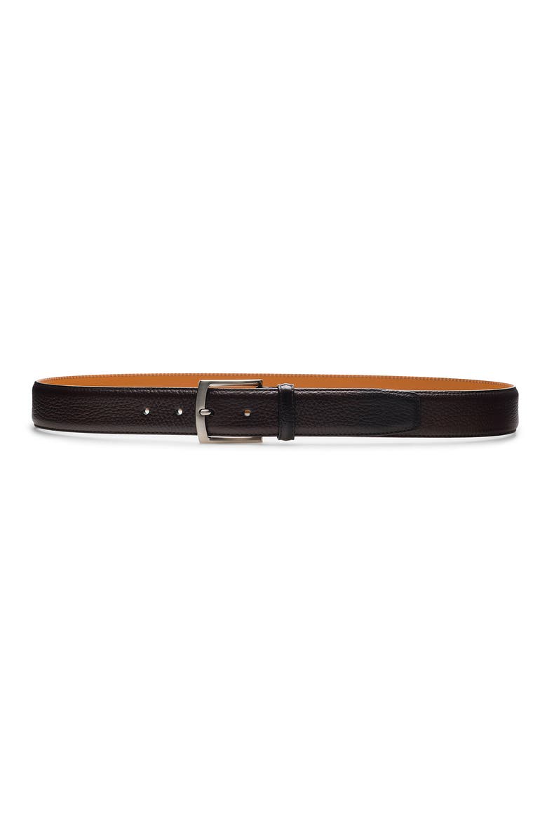 Tanner Tumbled Leather Belt, Alternate, color, TEXTURE BROWN