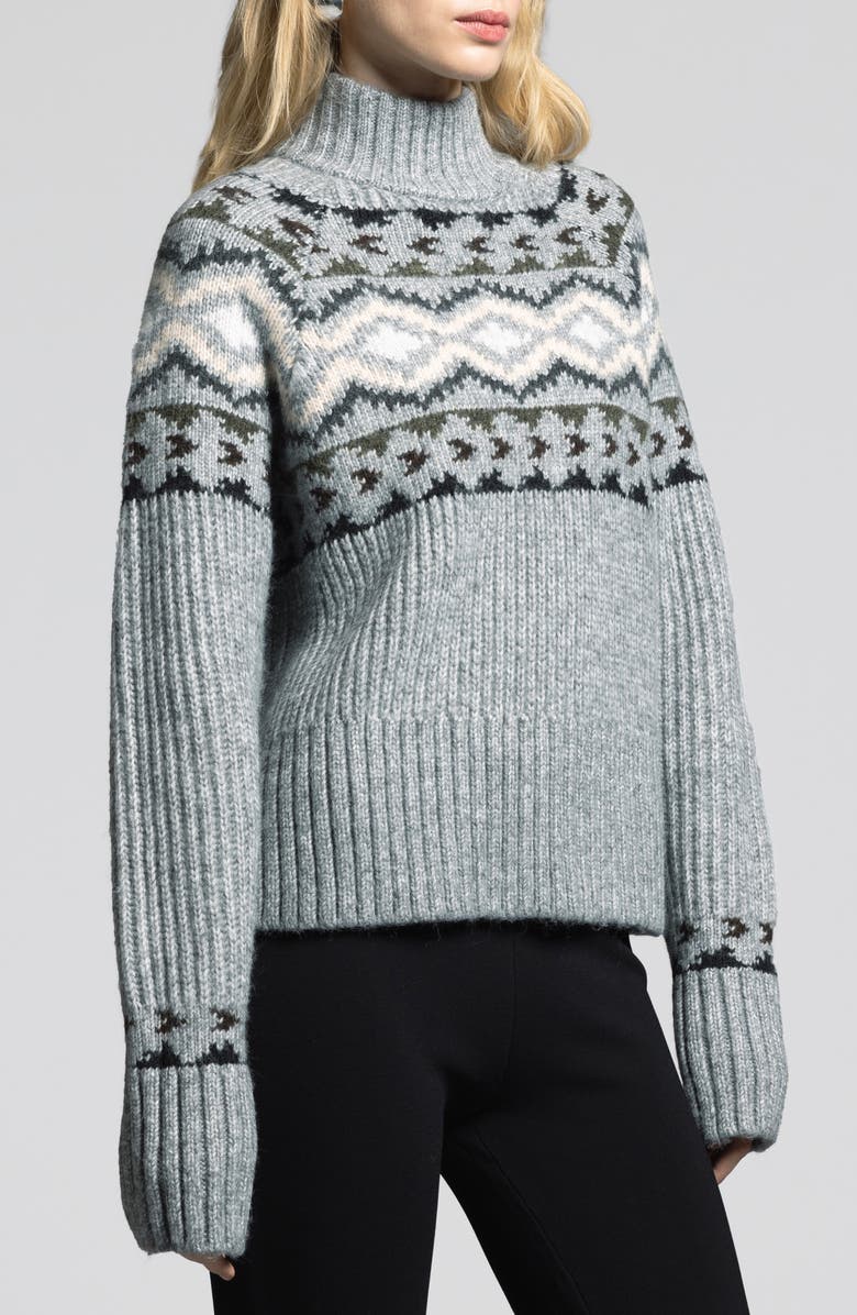 WEEKEND LOS ANGELES Spencer Fair Isle Mock Neck Sweater, Alternate, color, 