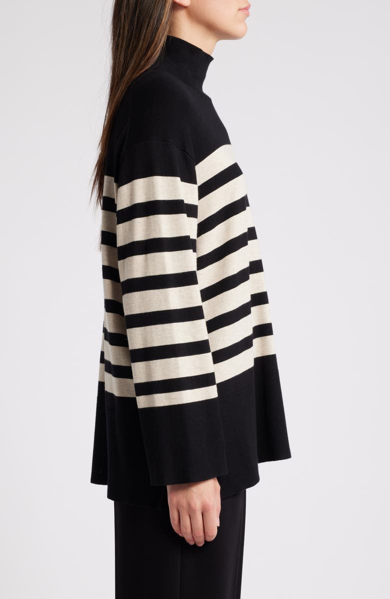 Masai Copenhagen Fasoni Stripe Mock Neck Sweater, Alternate, color,