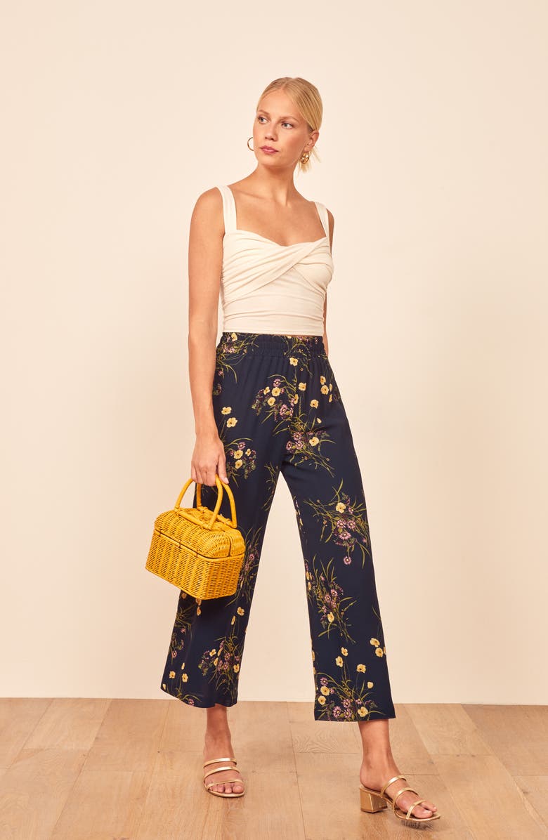 Reformation Foxy Ankle Wide Leg Pants, Alternate, color,