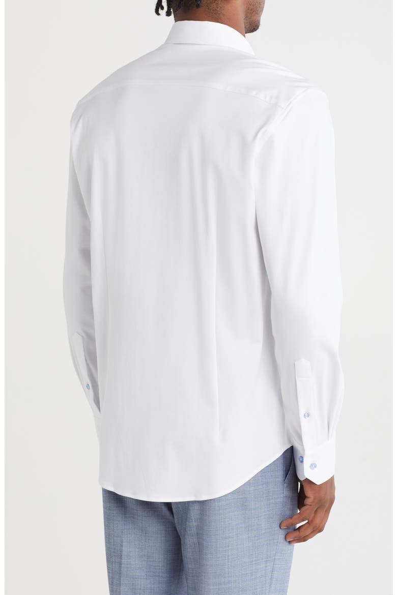 Tailored Fit Solid Cotton Dress Shirt, Alternate, color, LT BLUE
