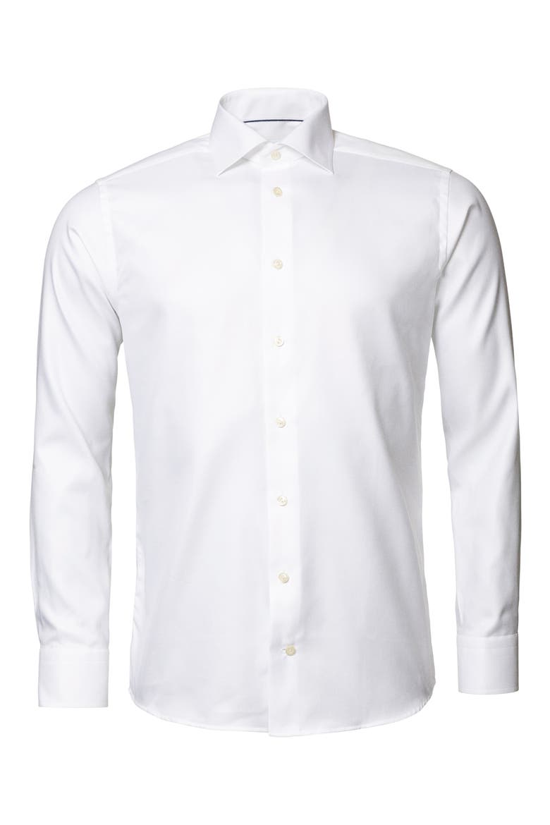 Contemporary Fit Diagonal Weave Shirt, Alternate, color, WHITE/WHITE