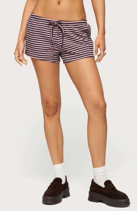 Jainee Stripe Drawstring Shorts