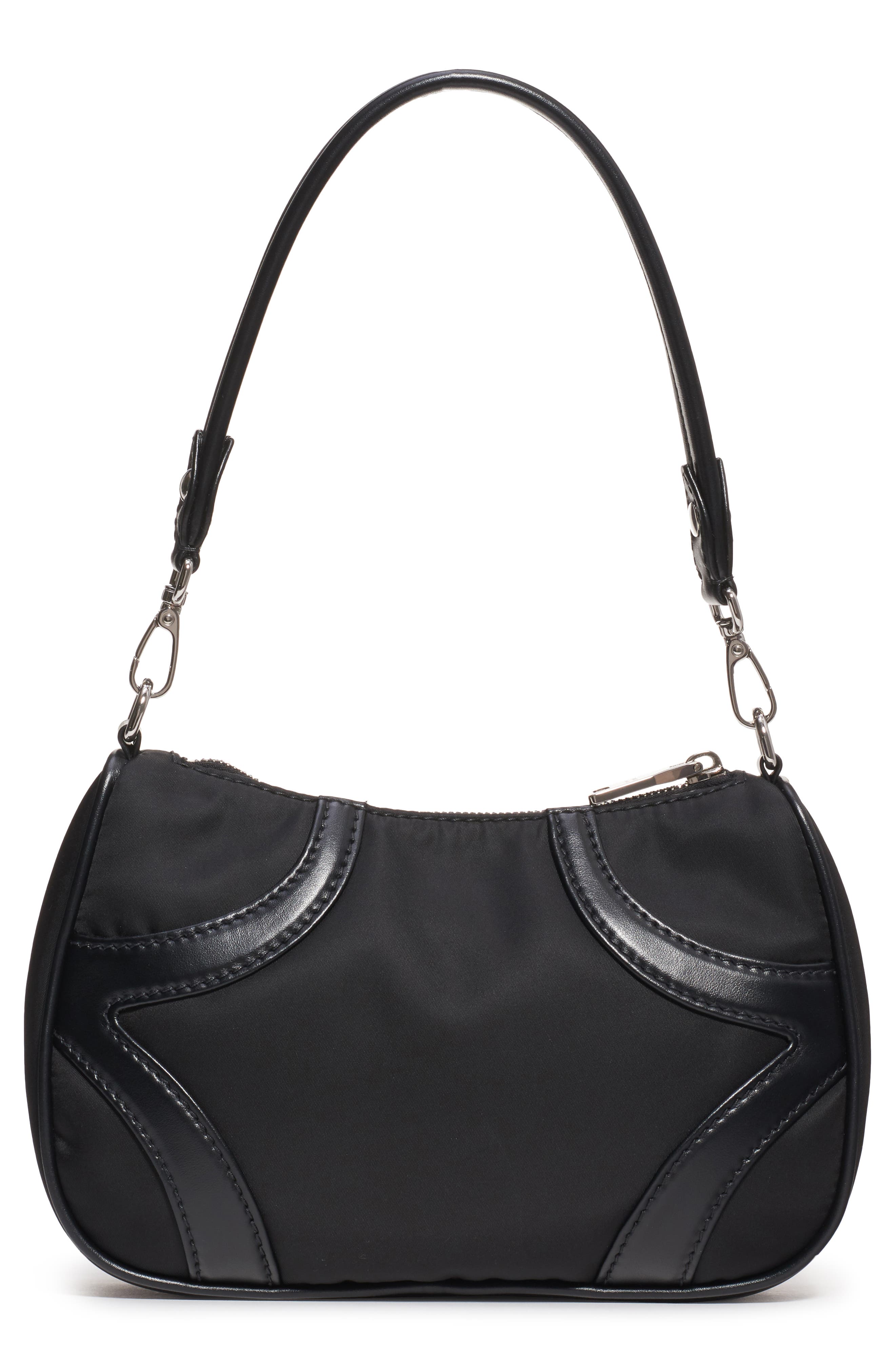 Prada Nylon & Leather Baguette Bag, Alternate, color, 