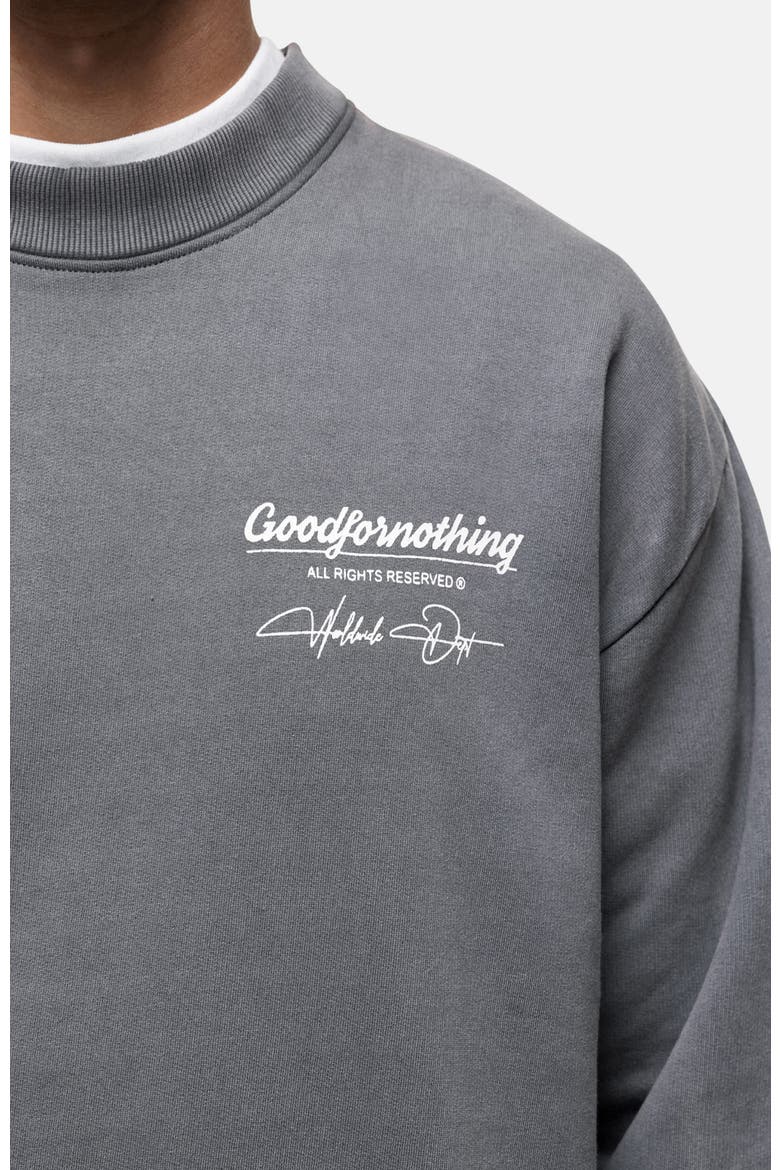 Washed Grey Cult Sweathsirt, Alternate, color, Grey