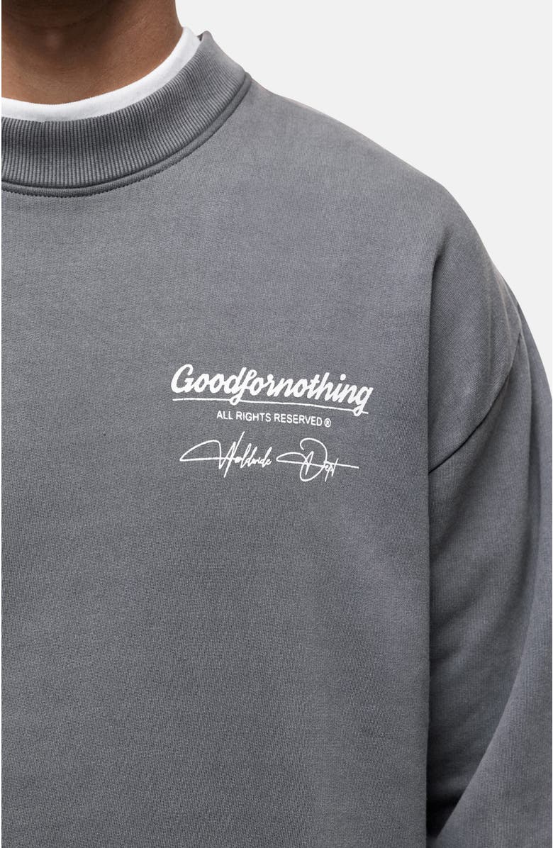 Good For Nothing Washed Grey Cult Sweathsirt, Alternate, color, Grey