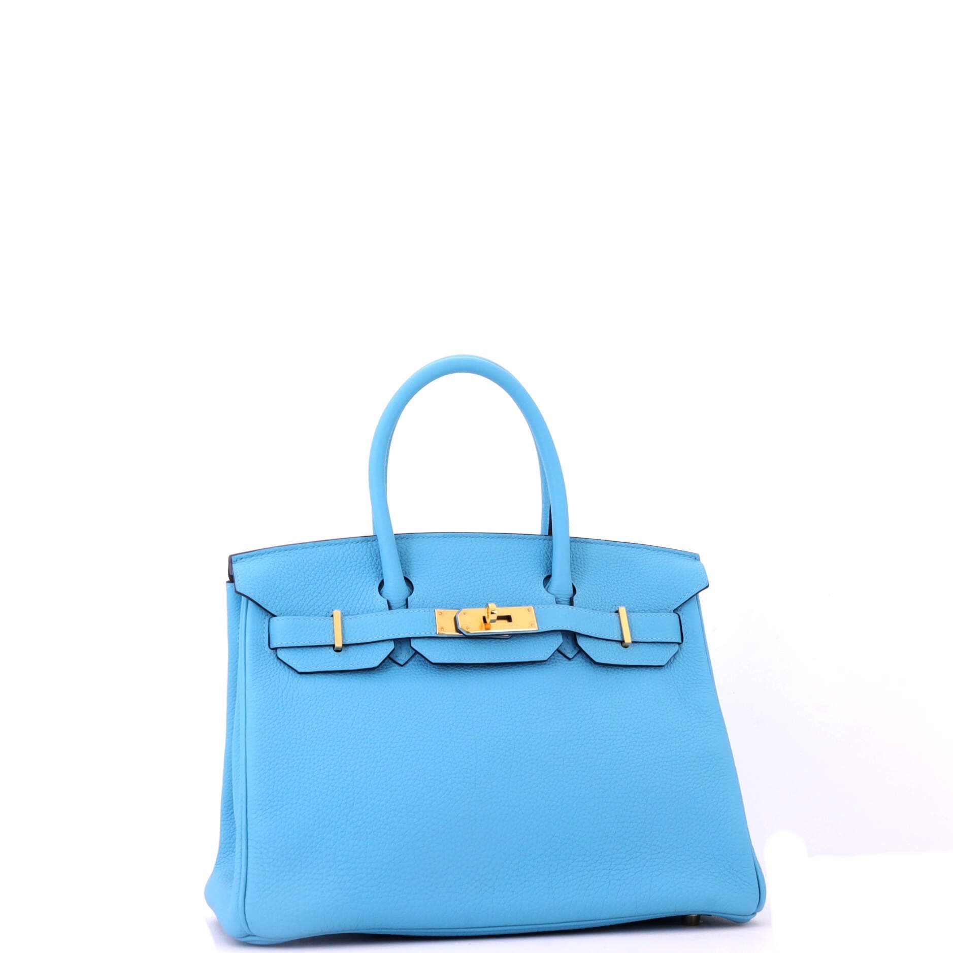 Pre-Owned Hermes Birkin Handbag Blue Togo with Gold Hardware 30, Alternate, color, Bleu Du Nord