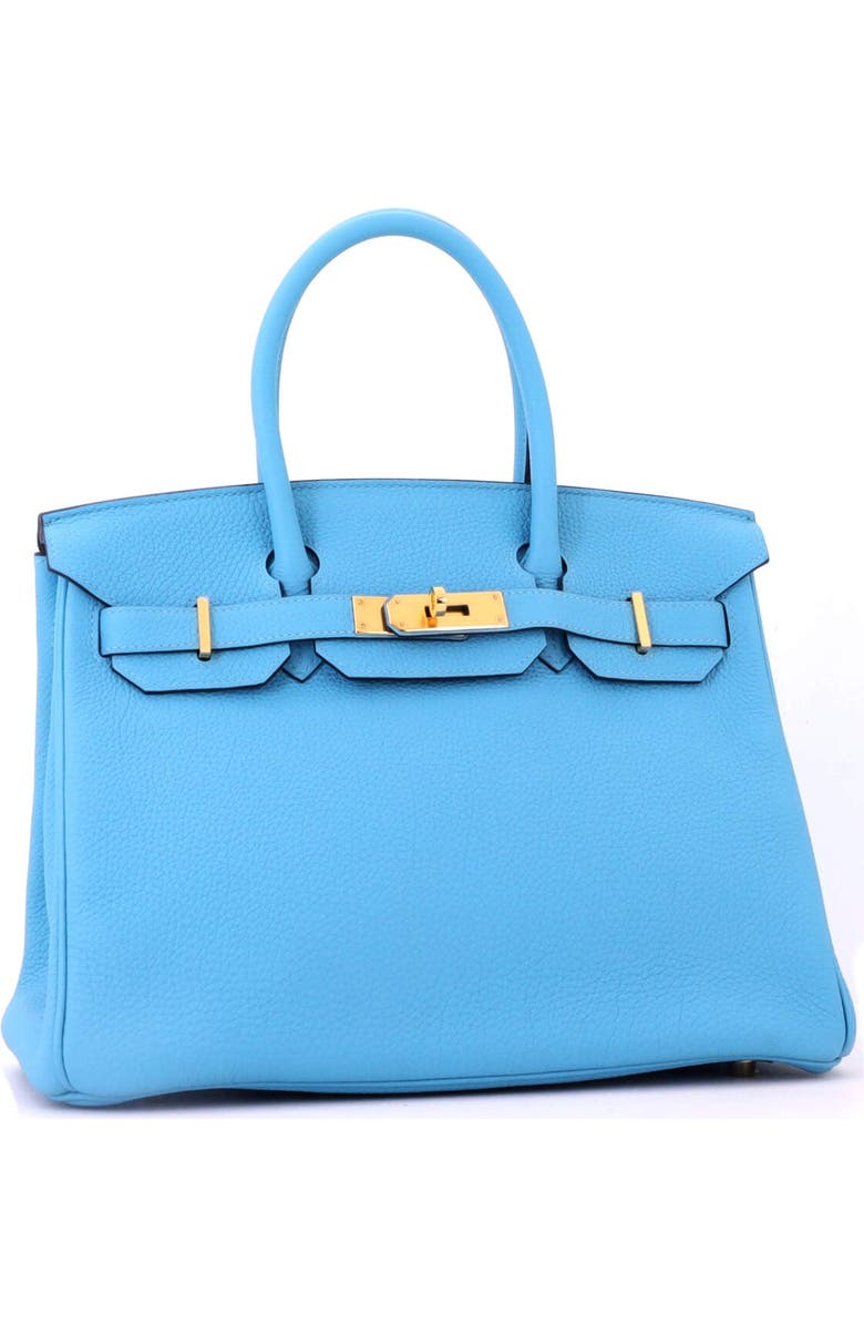 Pre-Owned Hermes Birkin Handbag Blue Togo with Gold Hardware 30, Alternate, color, Bleu Du Nord