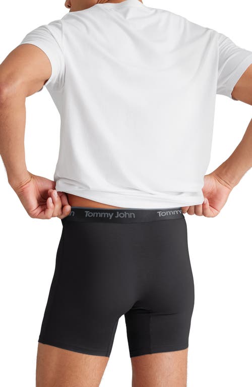 Tommy John Assorted 3-pack Second Skin Stretch Modal Boxer Briefs In Black