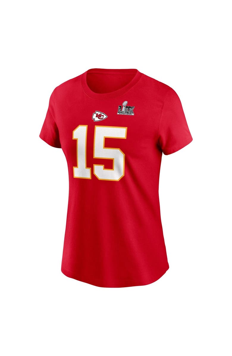 Nike Women's Nike Patrick Mahomes Red Kansas City Chiefs Super Bowl LIX Name & Number T-Shirt, Alternate, color, 