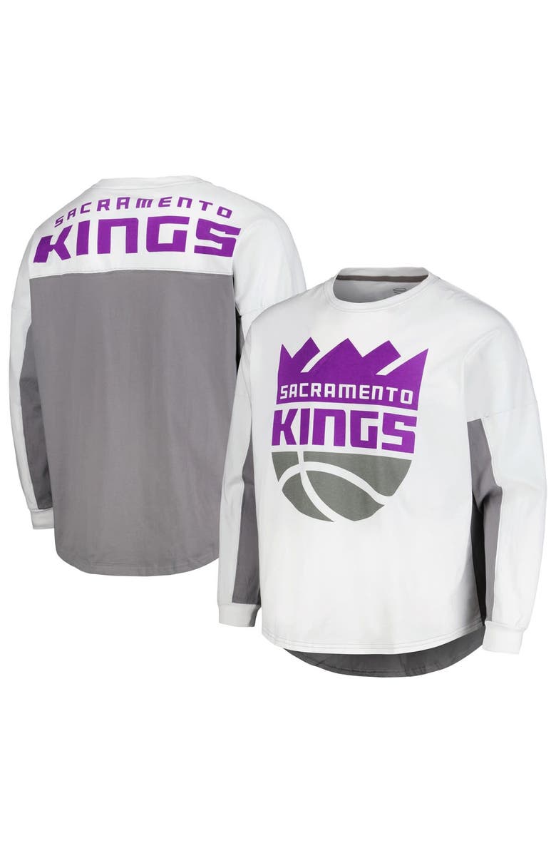 Stadium Essentials Men's Stadium Essentials White Sacramento Kings Rally Pullover Sweatshirt, Alternate, color, White