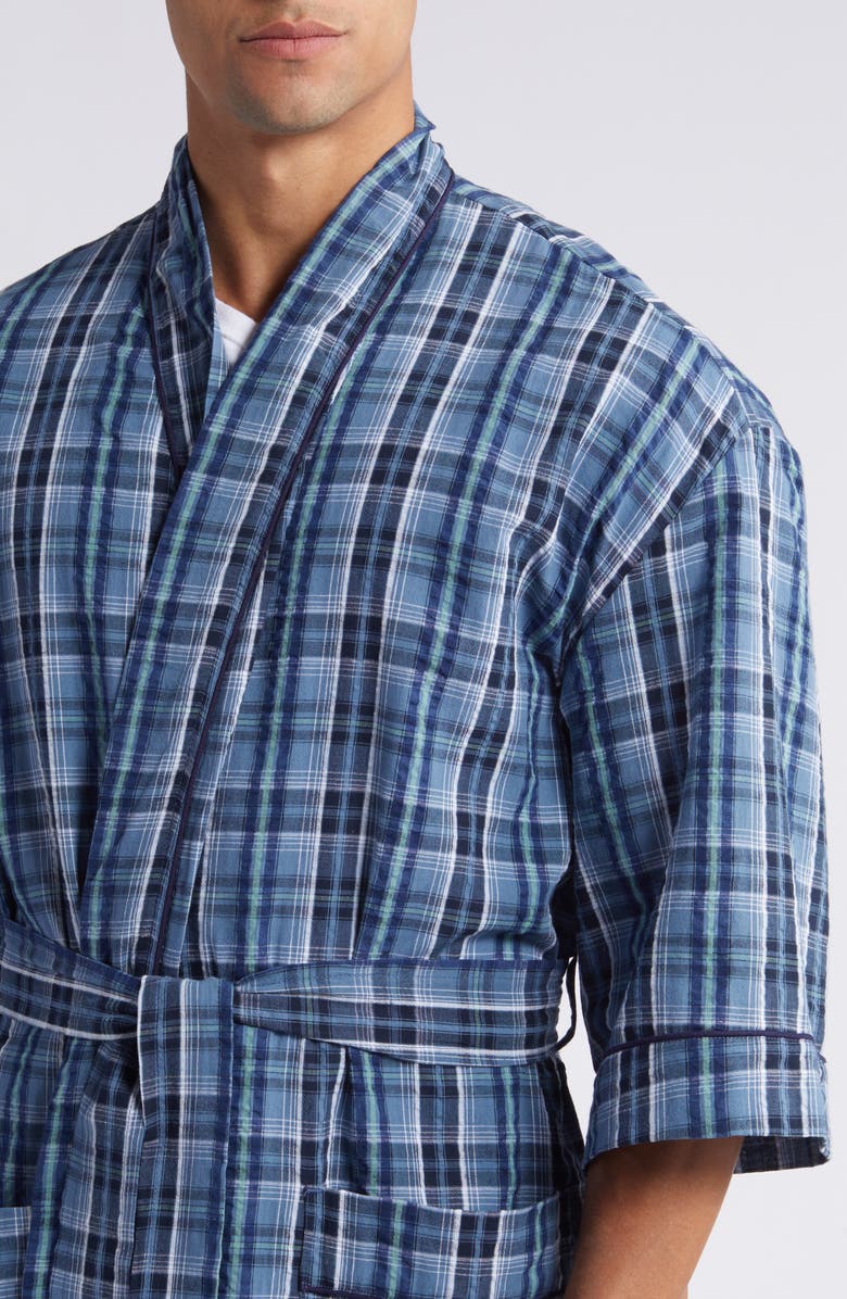 Majestic International Sun Daze Plaid Robe, Alternate, color,