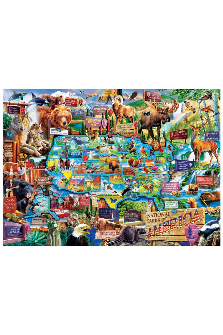 National Parks of America 1000pc Puzzle, Alternate, color, Multicolor
