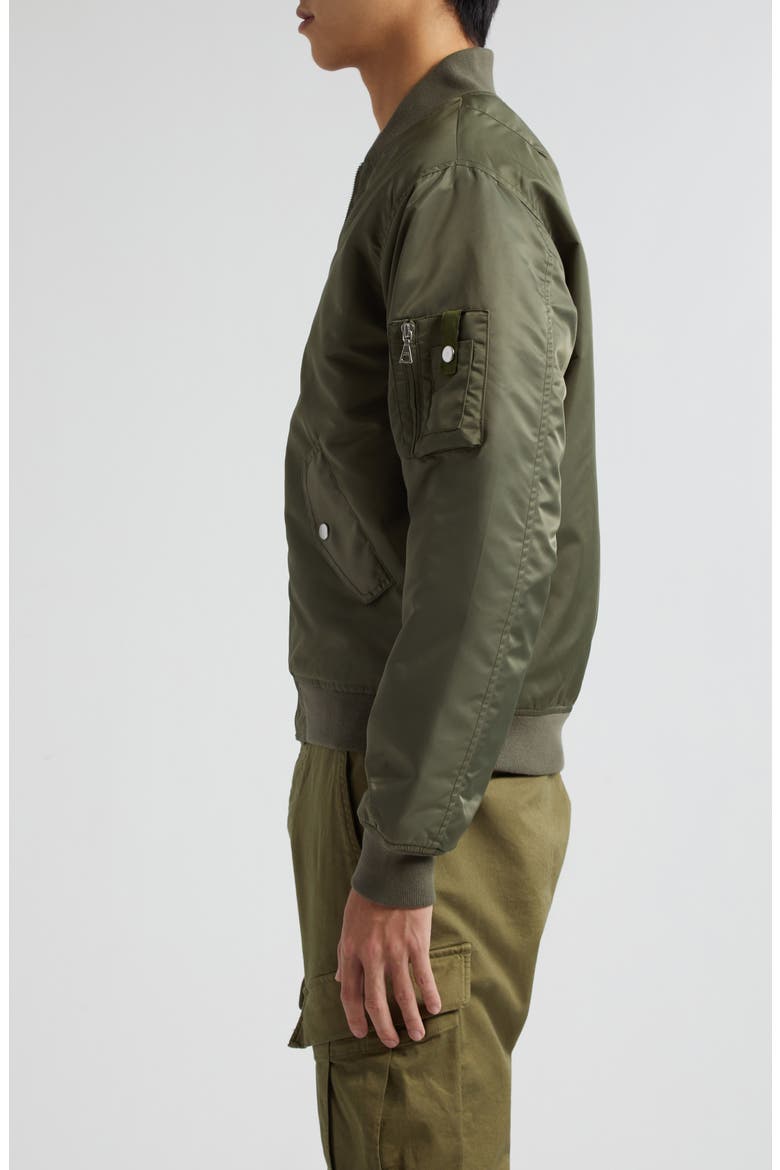 Bogota Nylon Bomber Jacket, Alternate, color, OLIVE
