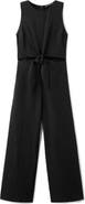 MANGO Knot Front Cut Out Jumpsuit