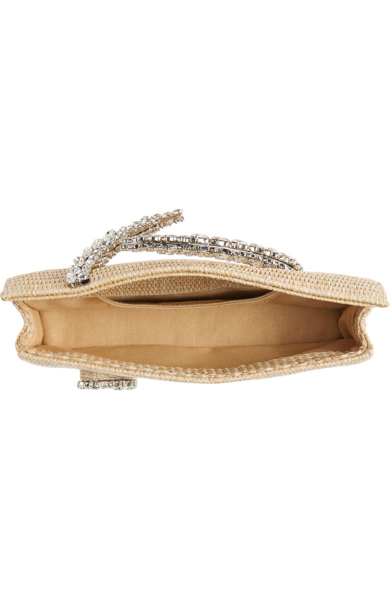 L’alingi Karma Crystal Handle Clutch, Alternate, color, Beige