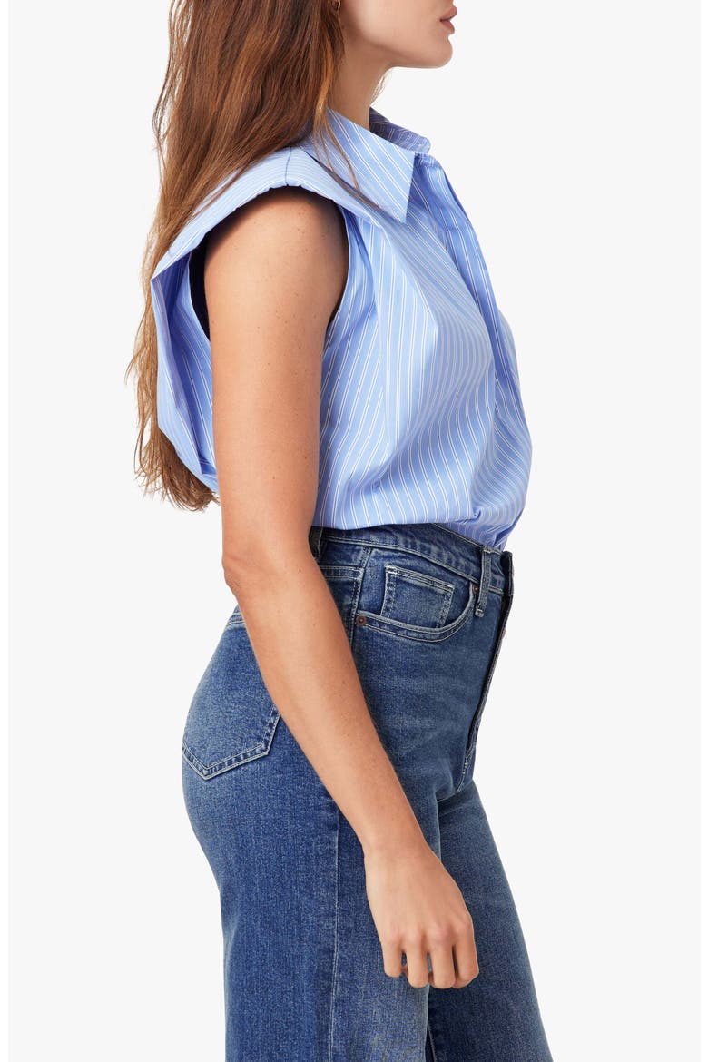 Shoulder Pad Sleeveless Shirt, Alternate, color, BLUE