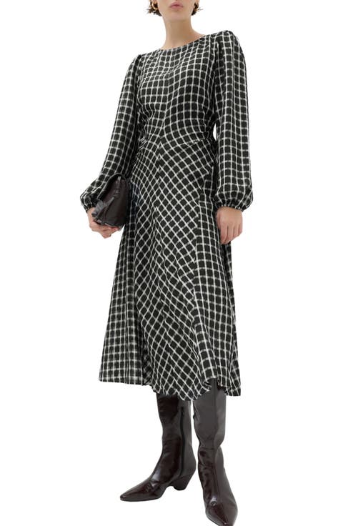 Check Midi Dress