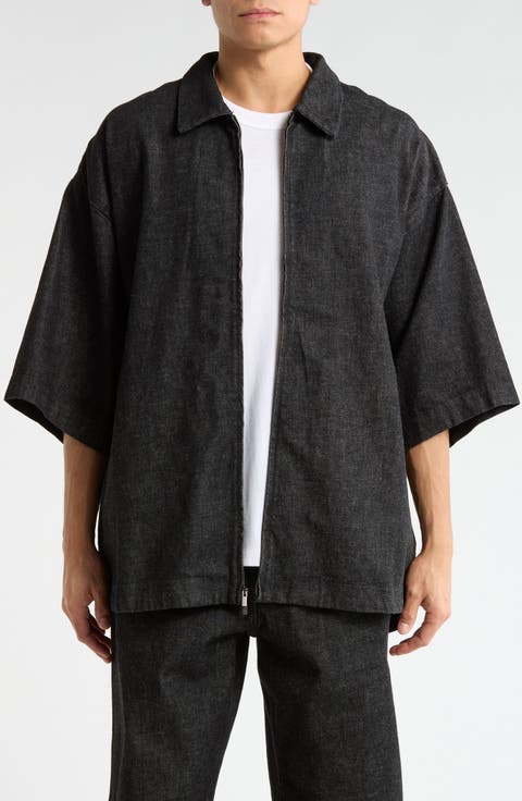 Denim Zip Work Shirt