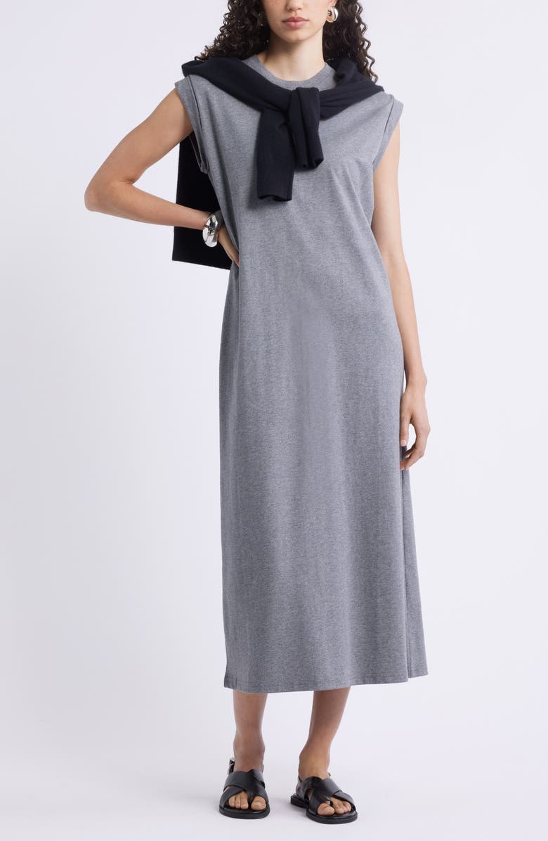 Nordstrom Muscle Sleeve Pima Cotton Jersey Maxi Dress, Alternate, color, 