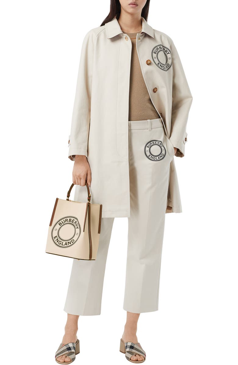 Burberry Small Peggy Logo Graphic Cotton Canvas Bucket Bag, Alternate, color,