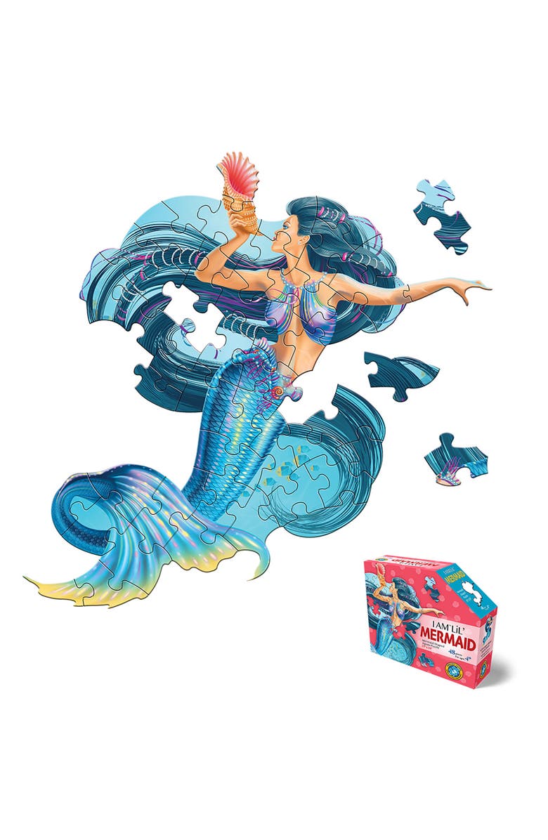Madd Capp I Am Lil Mermaid 48 Piece Jigsaw Puzzle, Main, color, Multicolored