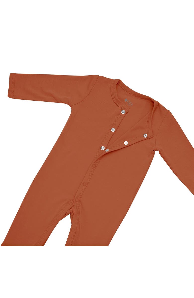 Kyte BABY Rust Snap Romper, Alternate, color, Rust