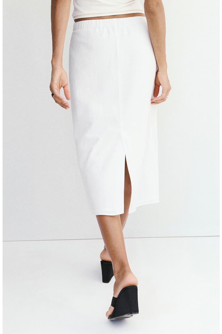 Floral Embroidered Midi Skirt, Alternate, color, WHITE