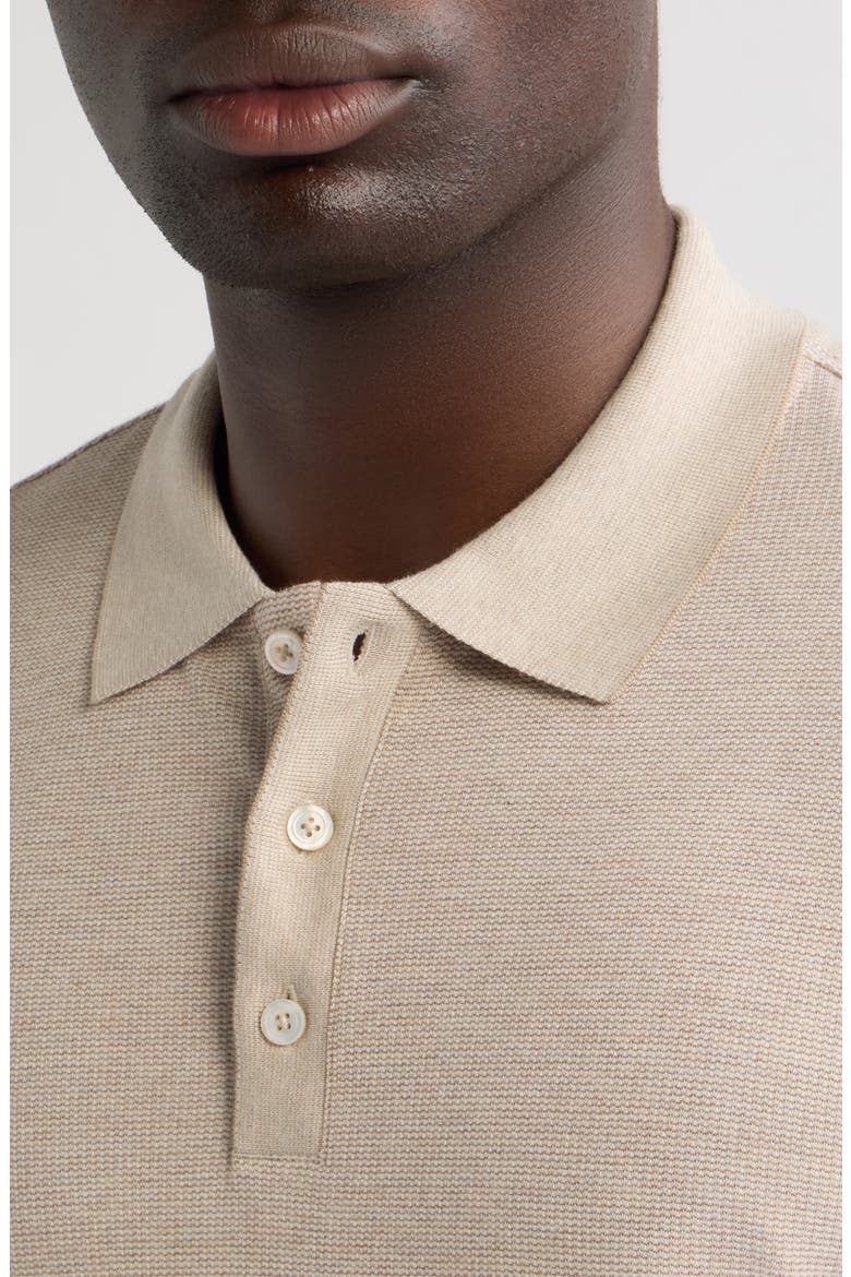 Barnes Crown Crafted Knit Polo, Alternate, color, TRUFFLE