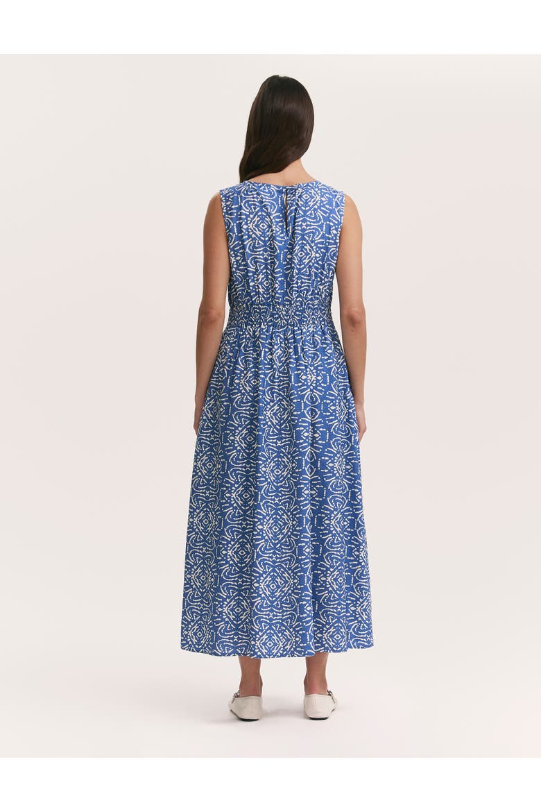 Willow Floral Sleeveless Midi Dress, Alternate, color, Blue Batik