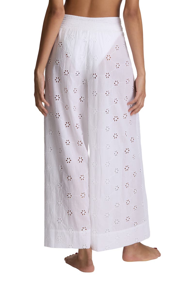 Eyelet Wrap Cover-Up Pants, Alternate, color, WHITE