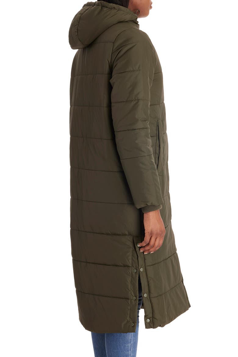 3-in-1 Long Quilted Waterproof Maternity Puffer Coat, Alternate, color, KHAKI GREEN