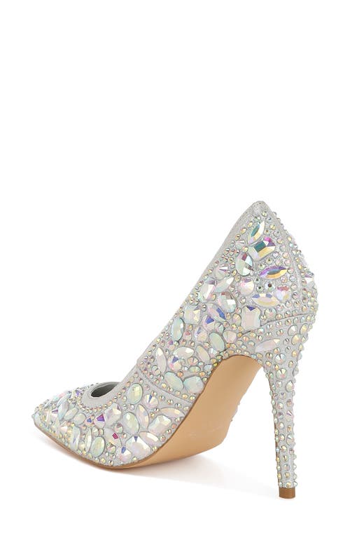 London Rag Iceout Crystal Embellished Pump In Silver