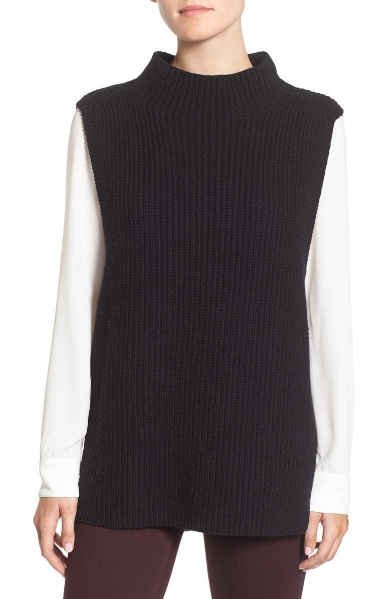 Trouvé Funnel Neck Sleeveless Sweater, Main, color, 