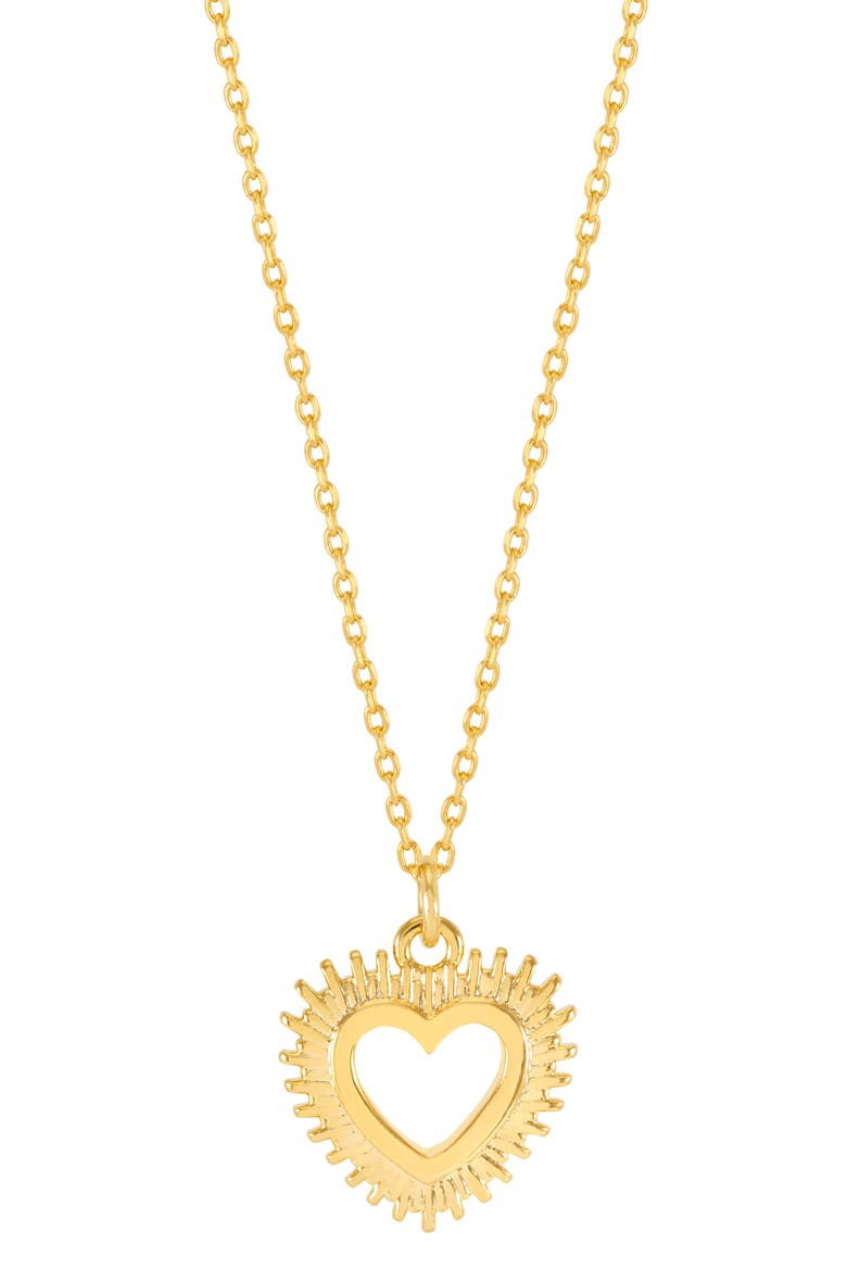 Heartburst Pendant Necklace, Alternate, color, GOLD