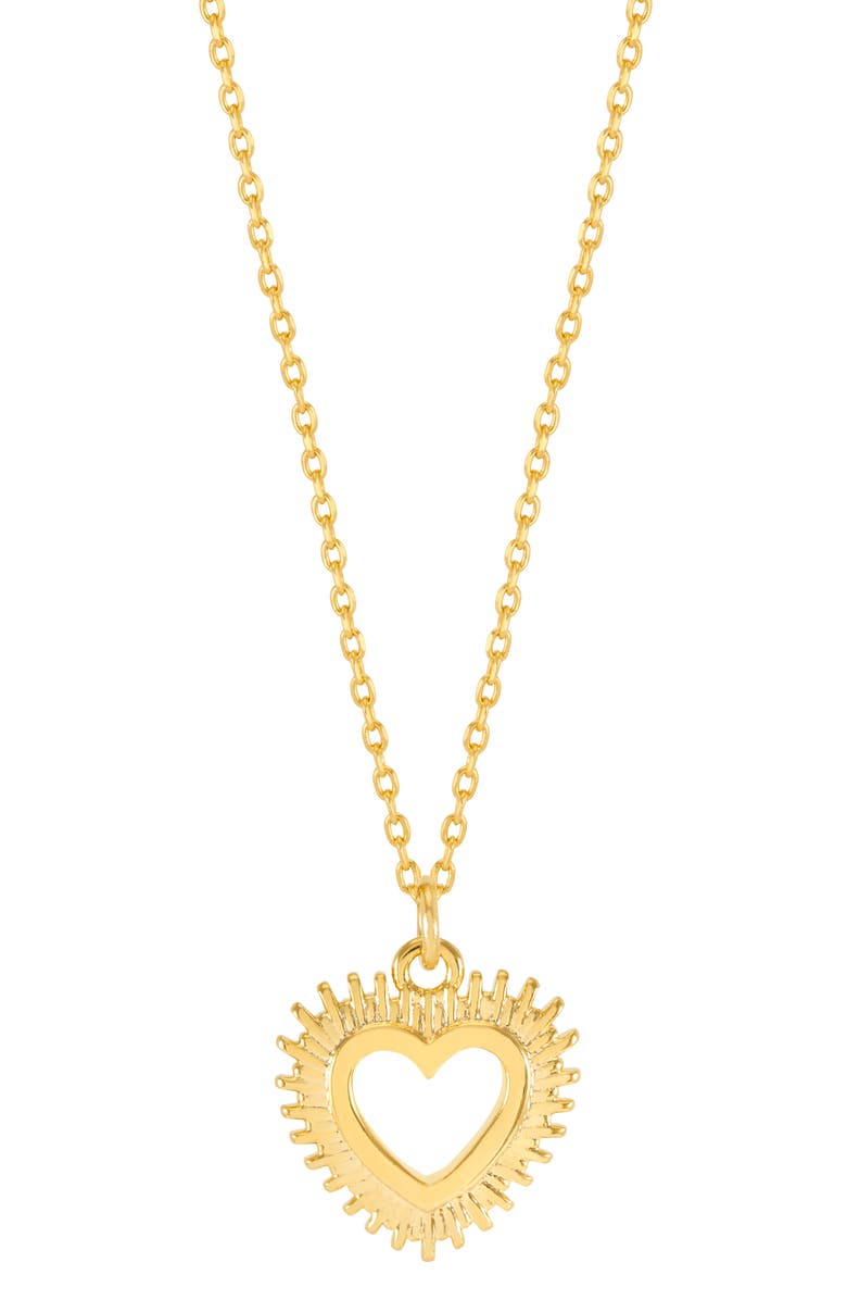 Estella Bartlett Heartburst Pendant Necklace, Alternate, color, Gold