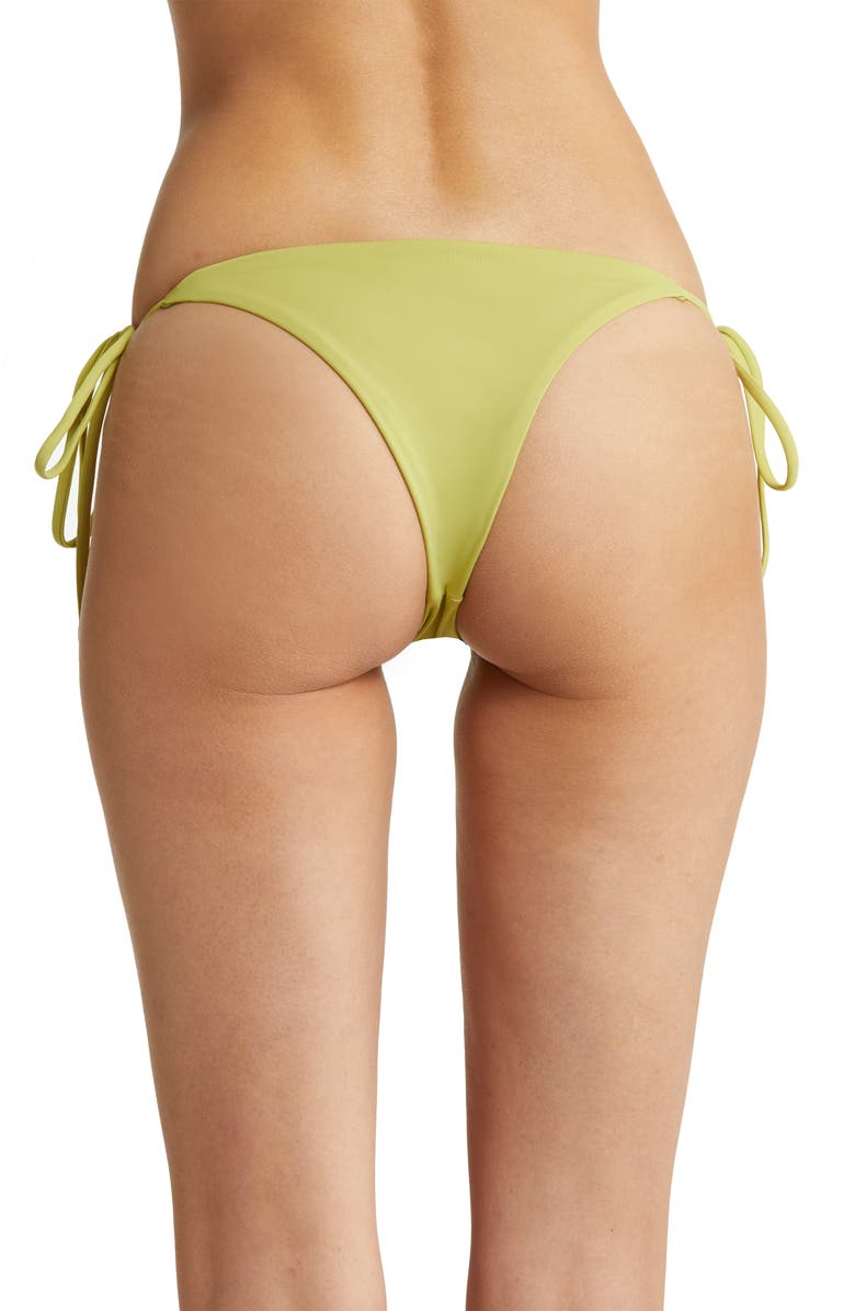HOUSE OF CB Santorini Side Tie Bikini Bottoms, Alternate, color, Olive