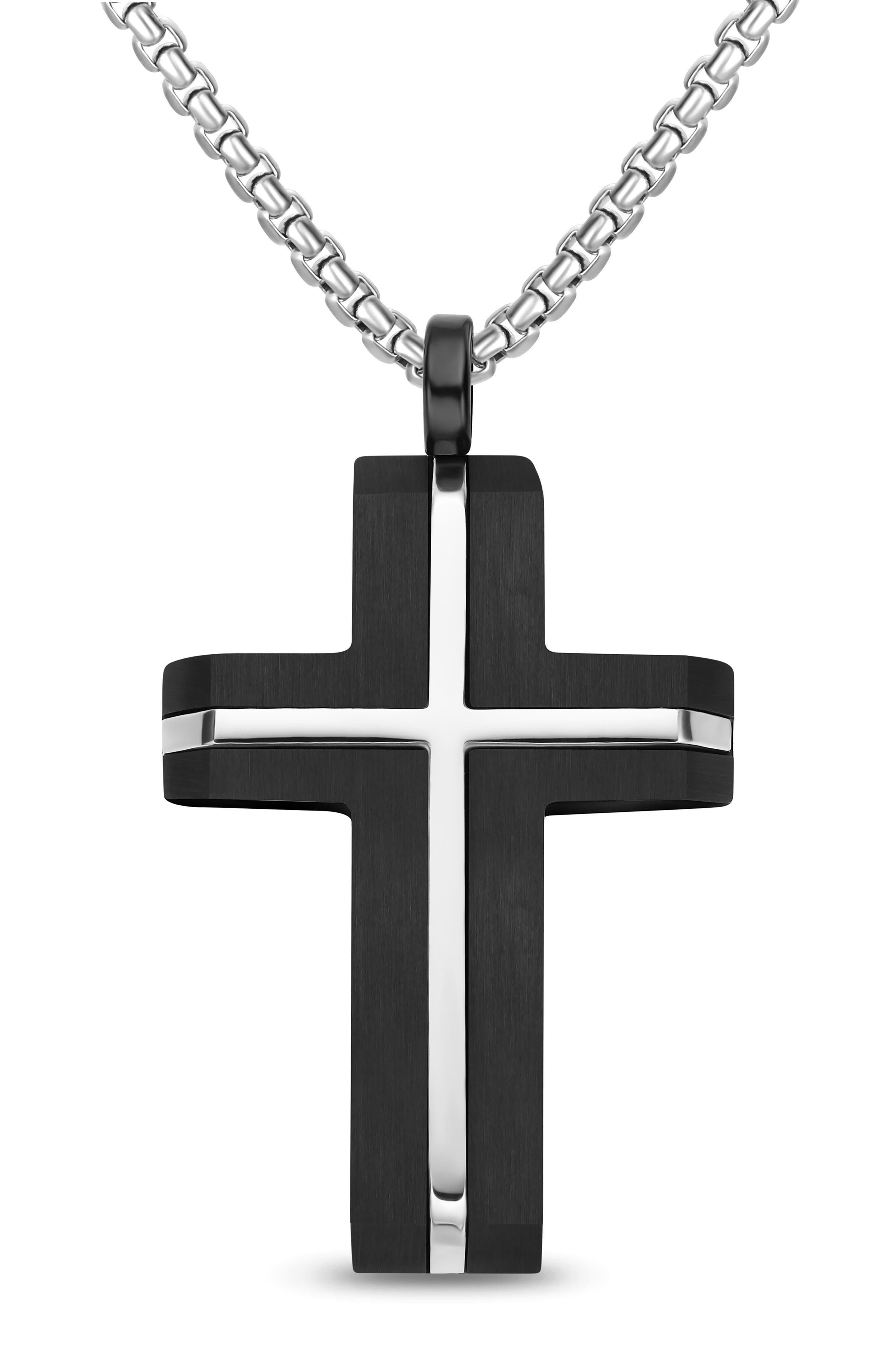 EDFORCE INLAY CROSS NECKLACE