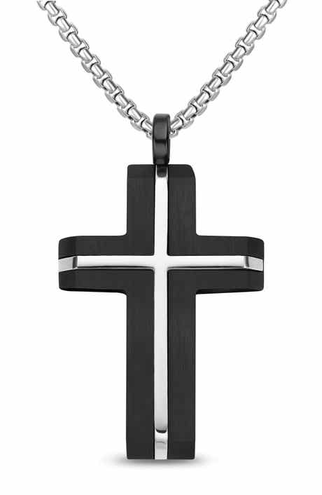 EDFORCE INLAY CROSS NECKLACE