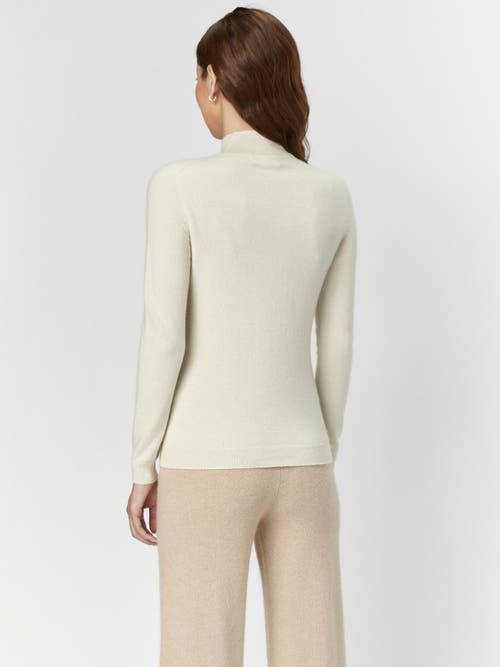 Gobi Mongolian Cashmere Cashmere Mock Neck Sweater In Off White